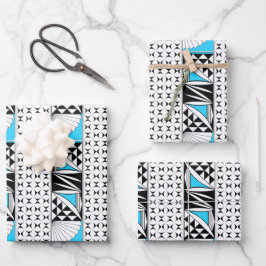 Südwestlicher Sonnenaufgang in Türkis Geschenkpapier Set