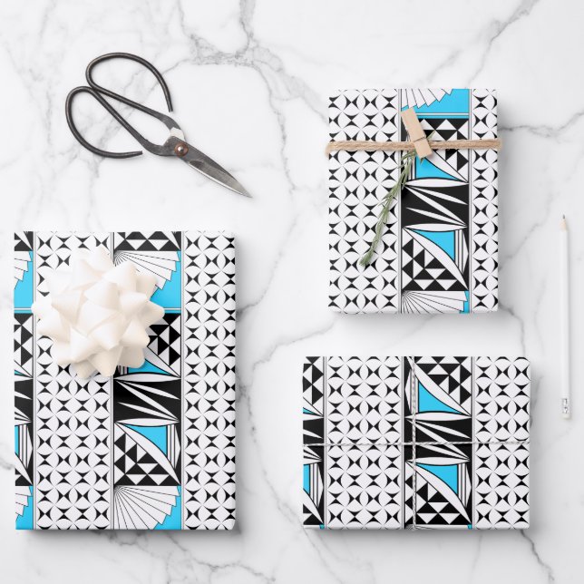 Südwestlicher Sonnenaufgang in Türkis Geschenkpapier Set (Vorderseite)