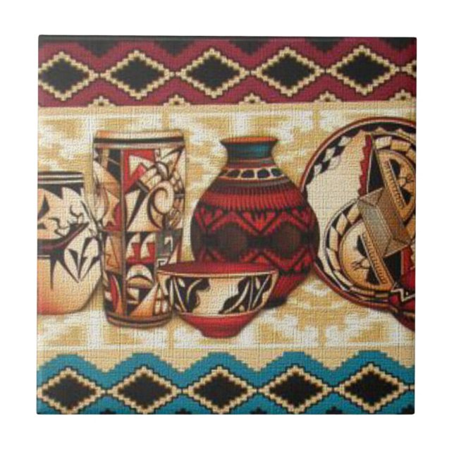 Südwestlicher Stil Muster Tile Fliese (Vorderseite)