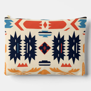 Südwestlicher tribaler Azteken-Geometrie-Boho Zubehörtasche
