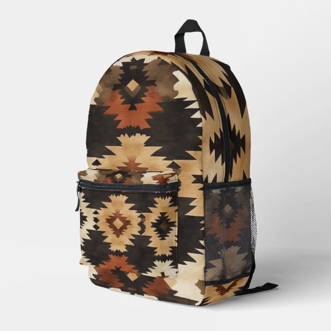 Südwestlicher tribaler geometrischer Rucksack  (Rückseitige Ecke Rechts)