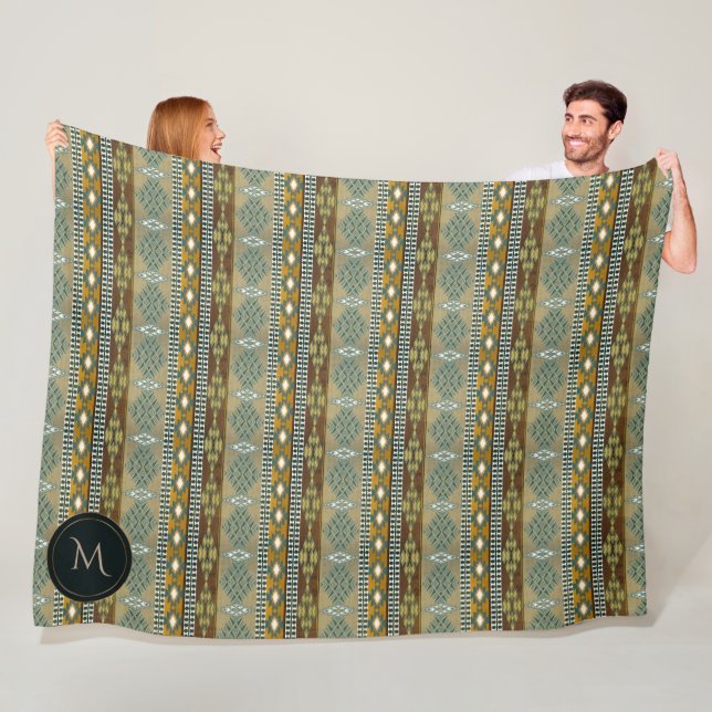 südwestliches ethnisches Stammes- Muster Fleecedecke (Beispiel)