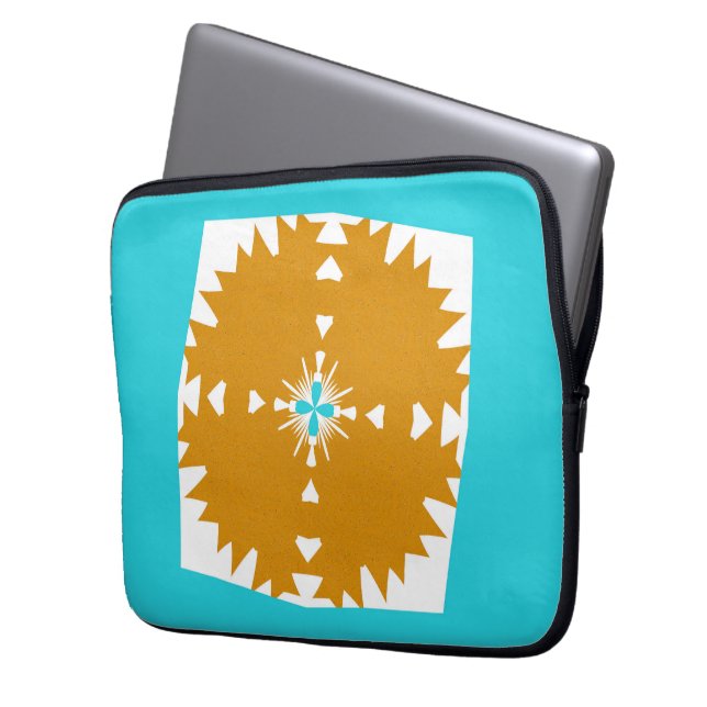 Südwestliches Farbmuster von Vibes Laptopschutzhülle (Vorderseite Links)