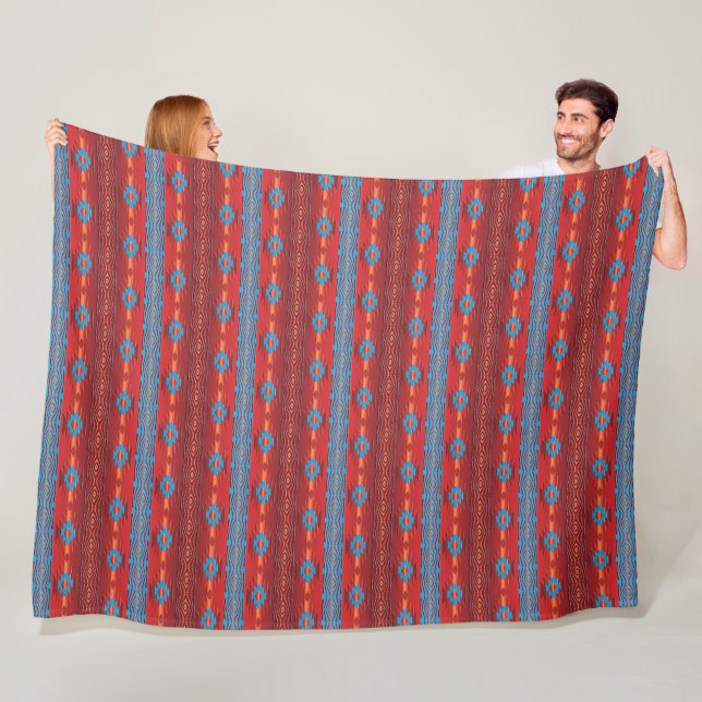 Südwestliches Stammesmuster. Fleecedecke (Beispiel)
