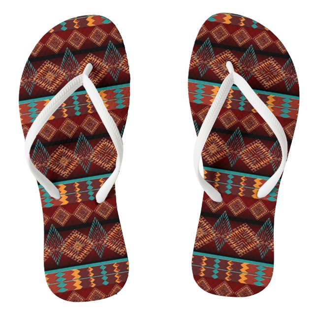 südwestliches Stammesmuster Flip Flops (Fußbett)