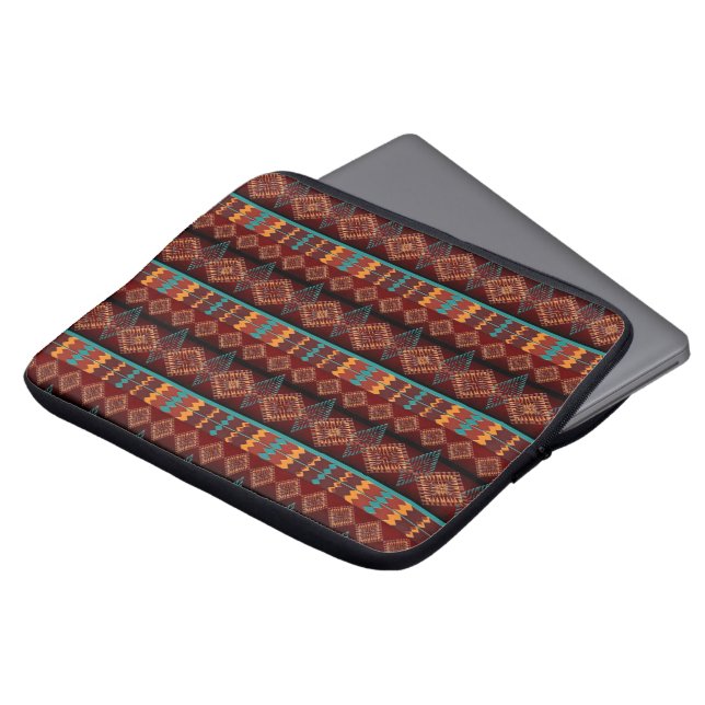 Südwestliches Stammesmuster Laptopschutzhülle (Vorne Oben)