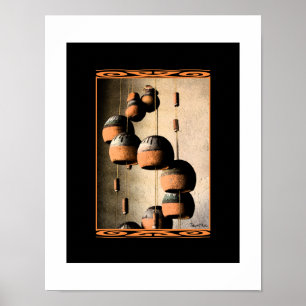 Südwestliches Stilleben Windspiele Erdtöne Poster