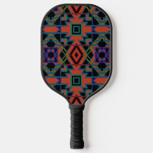 Südwestliches symmetrisches Fliesenmuster-Linienku Pickleball Schläger