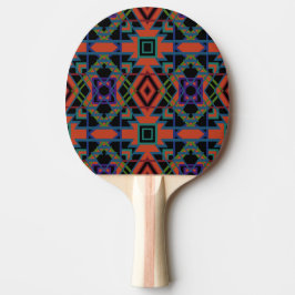 Südwestliches symmetrisches Fliesenmuster-Linienku Tischtennis Schläger
