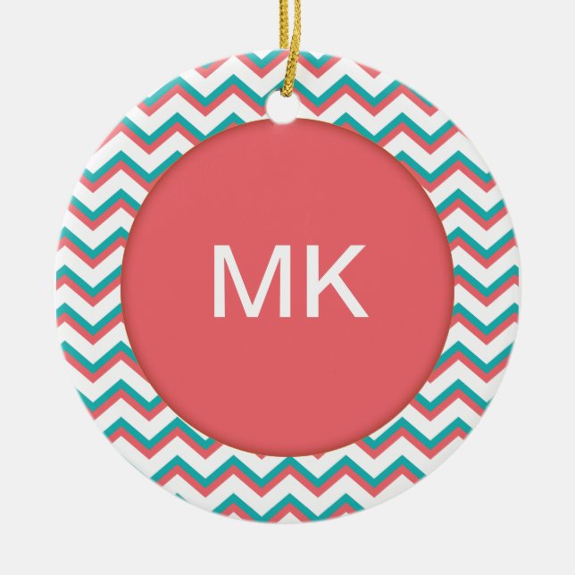 Südwestliches Zickzack Muster Keramikornament (Vorne)