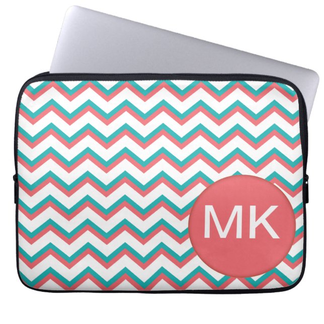 Südwestliches Zickzack Muster Laptopschutzhülle (Vorderseite)