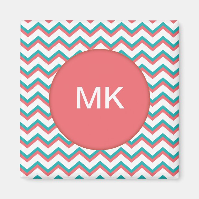 Südwestliches Zickzack Muster Magnet (Vorne)