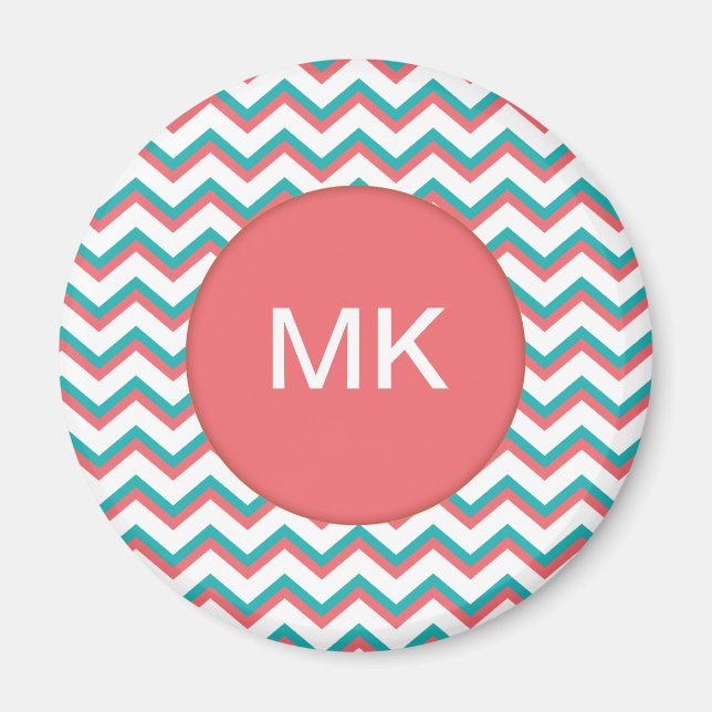 Südwestliches Zickzack Muster Magnet (Vorne)