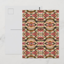 Südwestquiggly Wiggly Earth Tone Abstrakt Postkarte