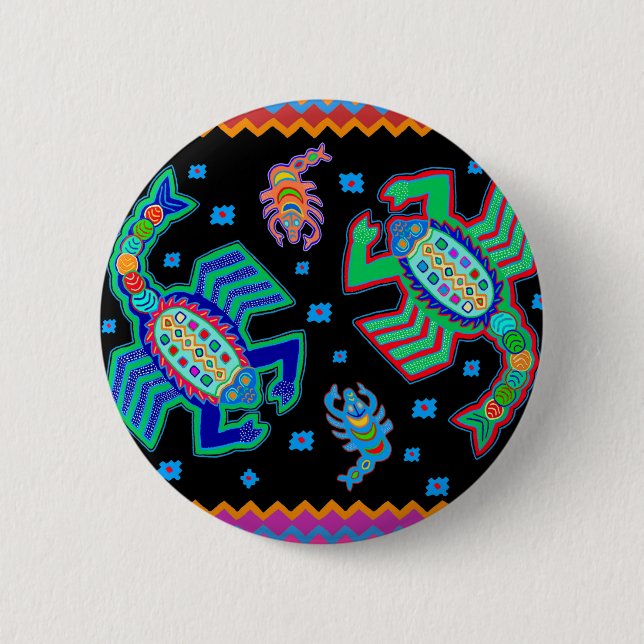 Südwestskorpione an meiner Mauer Button (Vorderseite)