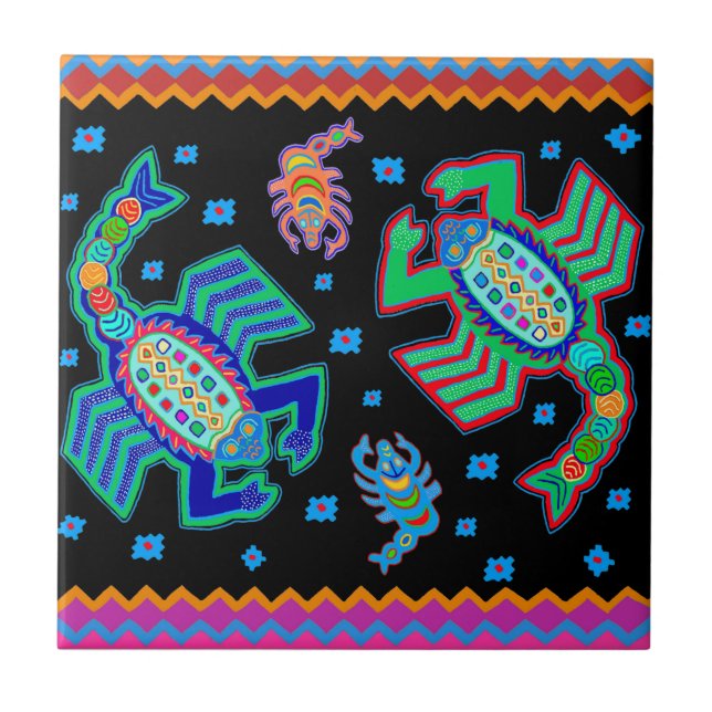 Südwestskorpione an meiner Mauer Fliese (Vorderseite)