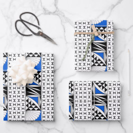 Südwestsonnenaufgang in Blau Geschenkpapier Set