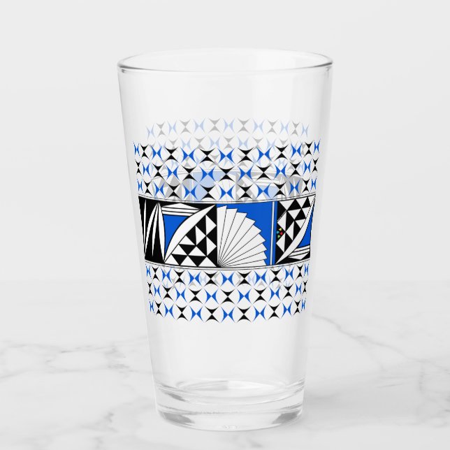 Südwestsonnenaufgang in Blau Glas (Vorderseite)