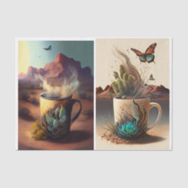 Südwestvibes, Kaffee und Kakteen Seidenpapier