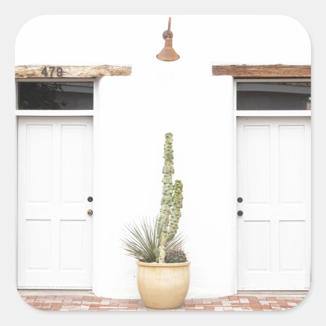 Südwestweißer Eintrag Quadratischer Aufkleber (Vorderseite)