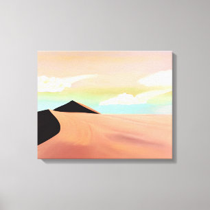 Südwestwüste mit Dünen Minimalistischer Kunst Leinwanddruck