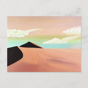 Südwestwüste mit Dünen Minimalistischer Kunst Postkarte