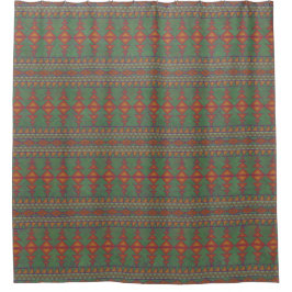 Südwestwüste Sagebrush Green Geometric Design Duschvorhang