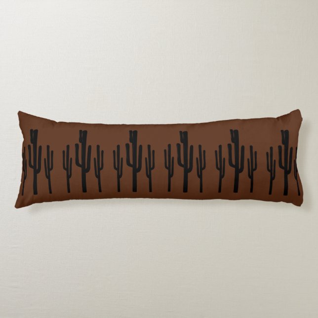 Südwestwüste Saguaro Cactus Rustic Body Pillow Seitenschläferkissen (Vorderseite)