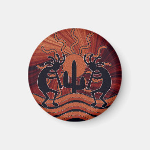 Südwestwüste Sunset Cactus Kokopelli Magnet
