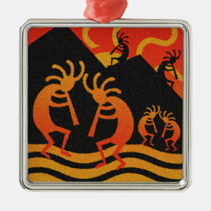Südwestwüste Sunset Kokopelli Ornament Aus Metall