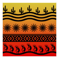 Südwestwüste Sunset Kokopelli