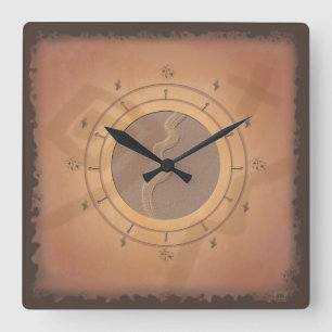 Südwestwüsten-Uhr Quadratische Wanduhr
