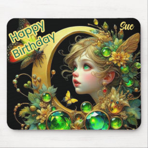 SUE ~ Green Mit Augen Fairy ~ Mousepad