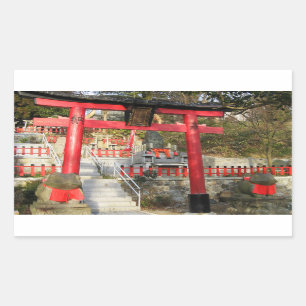 Suehiro Ogami Shrine (Fortune Frog Shrine) Rechteckiger Aufkleber