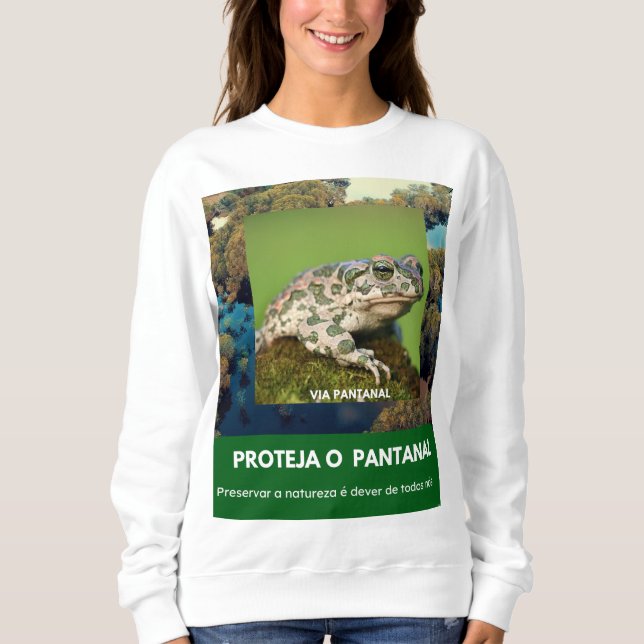 Suéter Básico Feminino Via Pantanal Sapo Sweatshirt (Vorderseite)