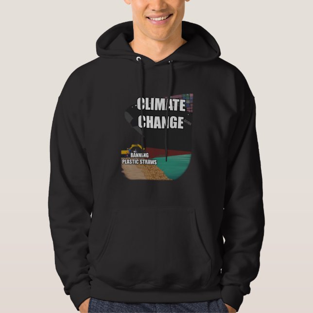 SUEZ Channel Block Meme Climate Conversion Plastic Hoodie (Vorderseite)