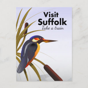 Suffolk England Vintage Travel Art Postkarte