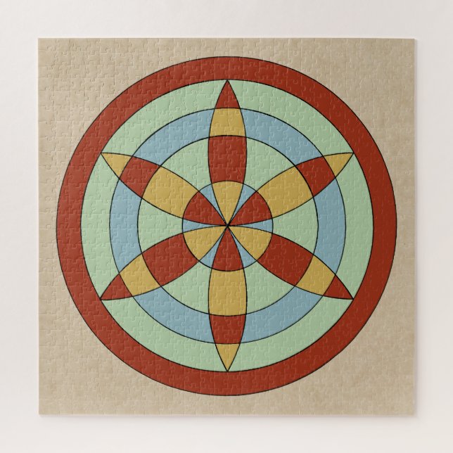Suffolk Hexafoil (Daisy Wheel), Hexenmark Puzzle (Vertikal)