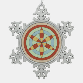 Suffolk Hexafoil (Daisy Wheel), Hexenmark Schneeflocken Zinn-Ornament