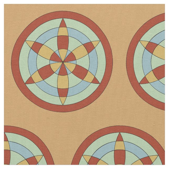 Suffolk Hexafoil (Daisy Wheel), Hexenmark Stoff (Nahaufnahme)