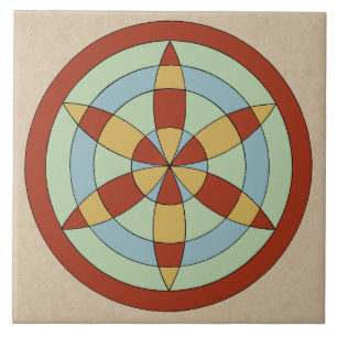 Suffolk Hexafoil (Gänseblümchen-Rad) Hexenzeichen Fliese