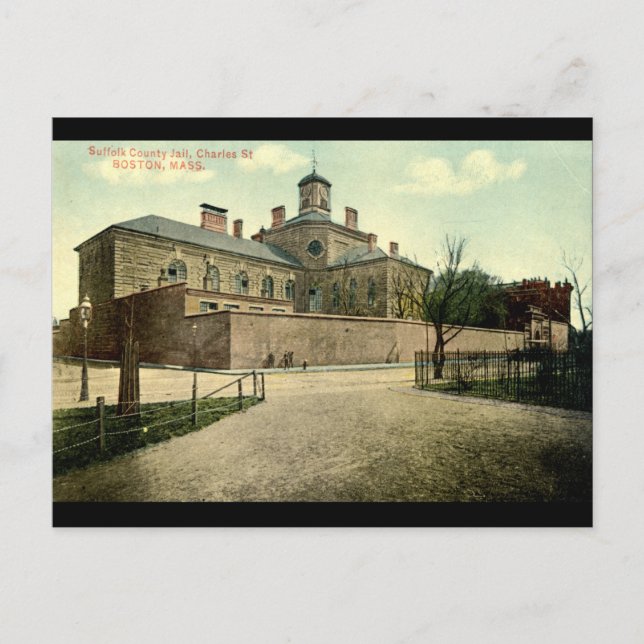 Suffolk Jail Boston Massachusetts 1915 Vintag Postkarte (Vorderseite)