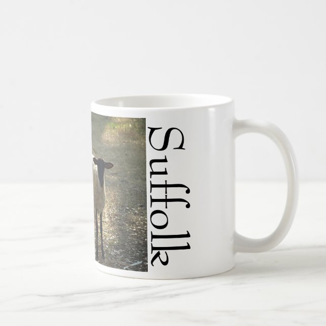 Suffolk-Schafe im Sonnenlicht Tasse (Rechts)