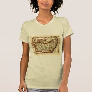 Suffolk (Suffolck) Landkreis England Antike Karte T-Shirt