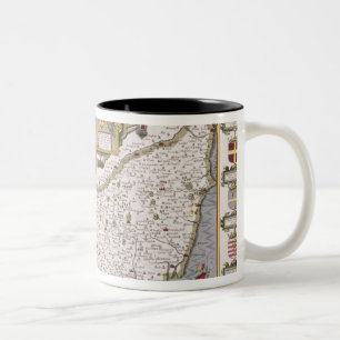 Suffolk und die Situation von Ipswich Zweifarbige Tasse