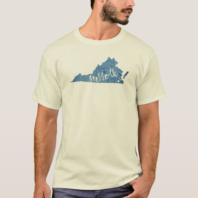Suffolk Virginia Wood Grain T-Shirt (Vorderseite)