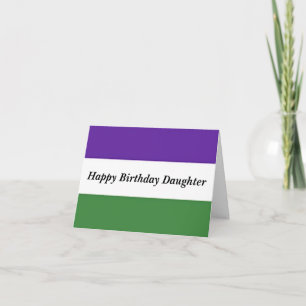 Suffragetage Geburtstagskarte für Tochter Karte