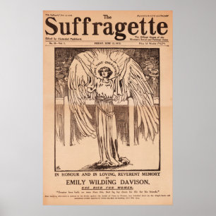 Suffragette, Emily Davison, Vintag Poster