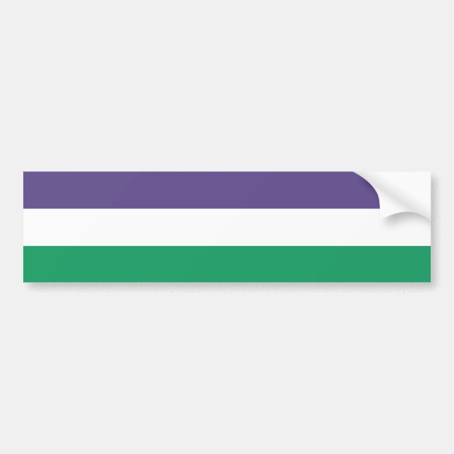 Suffragette Flag Frauensuffrage Pro-Choice Autoaufkleber (Vorne)