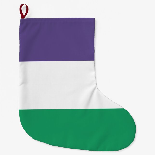 Suffragette Flag Großer Weihnachtsstrumpf (Vorderseite)